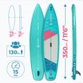 Набір дошка SUP надувна AQUASTIC Touring 11'6" green 26