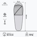 Спальний мішок KADVA Light 600 R правий темно-синій 3