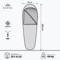 Спальний мішок KADVA Light 600 L лівий темно-синій 3