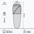 Спальний мішок KADVA Light 800 R правий темно-синій 3