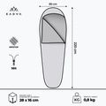 Спальний мішок KADVA Light 800 L лівий темно-синій 3