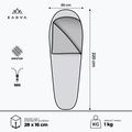 Спальний мішок KADVA Light 1000 л lewy сірий 3