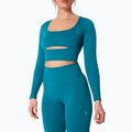 Лонгслів для тренувань жіночий Carpatree Dopamine Buzz Seamless petrol green 3