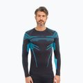 Чоловічий термоактивний лонгслів Brubeck Dry graphite/blue