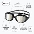 Окуляри для плавання BuddySwim OzeanX Mirror black / silver 8
