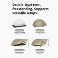 Намет трекінговий двомісний Naturehike Mongar UL 2 15D moon rock sand 2
