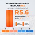 Матрац надувний Flextail Zero R05 Regular orange 8