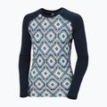 Жіноча термоактивна кофта Helly Hansen Lifa Merino Midweight Graphic Crew navy star pixel 9