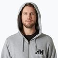 Чоловіча толстовка з логотипом Helly Hansen HH на блискавці 2.0 сіра/меланж 3