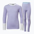 Комплект термобілизни дитячий Helly Hansen JR Lifa Merino Midweight bright lavender 5