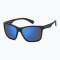 Окуляри сонцезахисні дитячі Polaroid PLD 8057/S matte black/blue mirror polarized 2