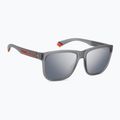 Окуляри сонцезахисні чоловічі Polaroid PLD 2155/S matte grey/grey silver mirror polarized
