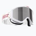 Окуляри гірськолижні дитячі Bliz Liner Jr white pink logo/pink&silver mirror