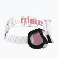 Окуляри гірськолижні дитячі Bliz Liner Jr white pink logo/pink&silver mirror 5