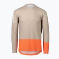 Велосипедний лонгслів чоловічий POC MTB Pure light sandstone beige/zink orange