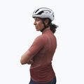 Велофутболка жіноча POC Essential Road Logo himalayan salt/garnet red 3