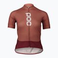 Велофутболка жіноча POC Essential Road Logo himalayan salt/garnet red 5