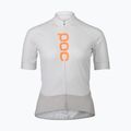 Велофутболка жіноча POC Essential Road Logo hydrogen white/granite grey 5