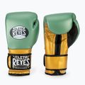 Боксерські рукавички Cleto Reyes Velcro Sparring металеві зелені / золоті wbc
