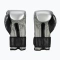 Боксерські рукавички Cleto Reyes Velcro Sparring сріблясто-чорні на липучках 3