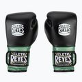 Боксерські рукавички Cleto Reyes Velcro Sparring зелені металік / чорні боксерські рукавички 8