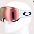Маска лижна Oakley Flight Deck matte white/prizm rose gold iridium OO7064-C9 7