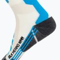 Жіночі лижні шкарпетки X-Socks Ski Silk Merino 4.0 білі/чорні/бірюзові 4