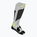 Шкарпетки гірськолижні X-Socks Ski Discover Otc rhino grey/canary