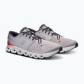 Кросівки для бігу чоловічі On Cloud X 4 silver/flame 9