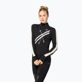 Лонгслів жіночий super.natural KryTeeede Col T-Neck Light jet black/white/mountain trail gl/white