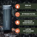 Пляшка туристична з фільтром Bachgold Selfpress Waterfilter 500 мл білий 3