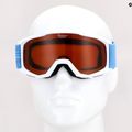 Маска лижна дитяча Alpina Piney white/skyblue matt/orange 10