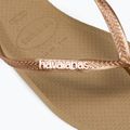 Жіночі шльопанці Havaianas квадратний логотип металік рожеве золото / рожеве золото 8