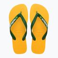 Шльопанці з логотипом Havaianas Brasil жовтогарячі 10