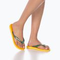 Шльопанці з логотипом Havaianas Brasil жовтогарячі 14