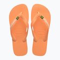 Персикові шльопанці Havaianas Brasil Logo 10