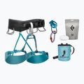 Скелелазний набір з упряжю жіночий Black Diamond Momentum set aqua verde