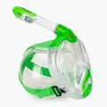 Дитяча повнолицева маска для снорклінгу SEAC Libera lime transparent/lime