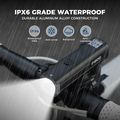 Ліхтарик велосипедний передній Rockbros 2410008003 Bike Front Light 1500 Lumen black 6