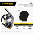 Маска для підводного плавання Cressi Bali Full Face чорна/сіра 6
