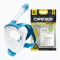 Маска повнолицьова для снорклінгу Cressi Java Full Face clear/blue 8