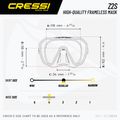 Маска для пірнання Cressi Z2 Small yellow 3