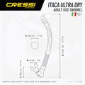 Трубка для пірнання Cressi Itaca Ultra Dry clear/aquamarine 5