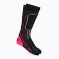 Жіночі лижні шкарпетки Mico Medium Weight Warm Control Ski black/fuchsia fluorescent