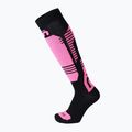 Шкарпетки лижні дитячі Mico Light Weightsuperthermo Merino Ski nero/fucsia fluo