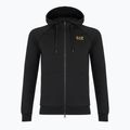 Кофта чоловіча Emporio Armani EA7 Train Logo Series Extended Logo Hoodie Fz black / gold