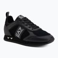 Кросівки EA7 Emporio Armani Black & White Suede triple black micropunch