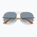 Окуляри сонцезахисні Ray-Ban Aviator Classic arista gold/light blue 3