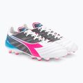 Чоловічі футбольні бутси Diadora Brasil Elite Veloce GR ITA LPX білий/рожевий флуоресцентний/синій флуоресцентний 4