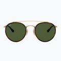 Окуляри сонцезахисні Ray-Ban Round Double Bridge arista gold/green g-15 2